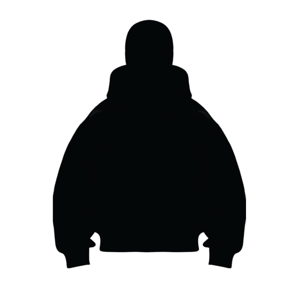 Black silhouette of a hooded