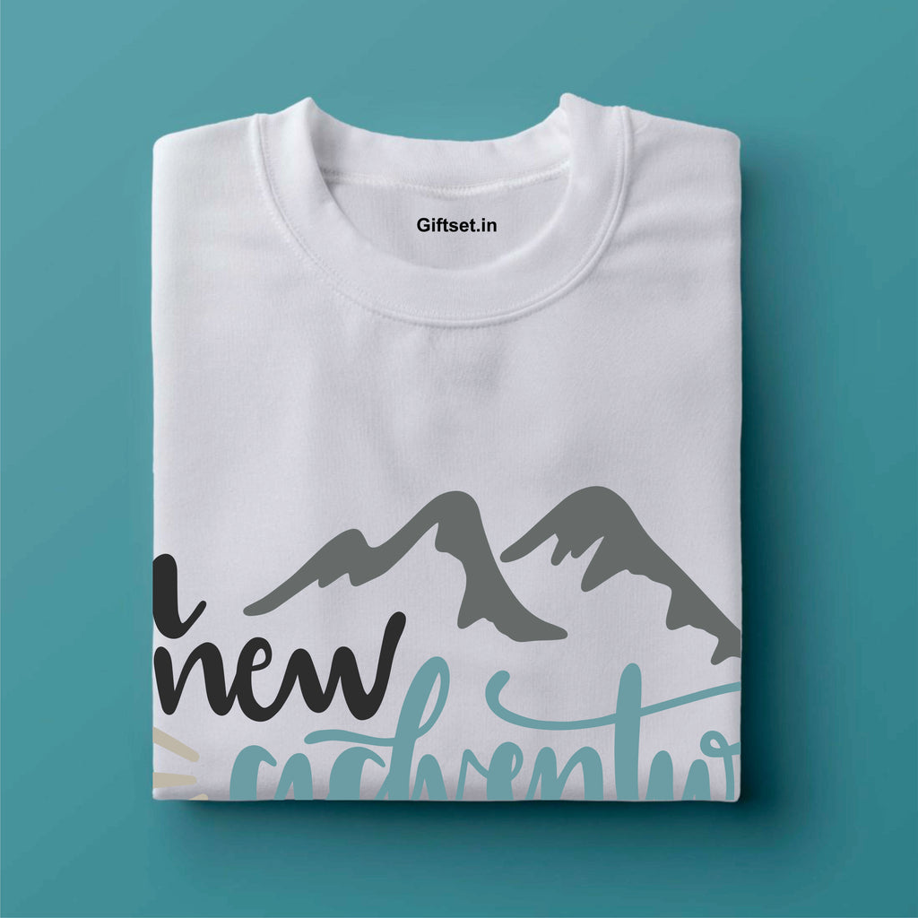 NEW ADVENTURE PRINTED COTTON T SHIRT