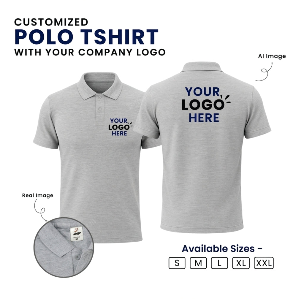Personalized Polo T-Shirt With Your Company Logo | Order Logo Printed Tees | Giftset.in