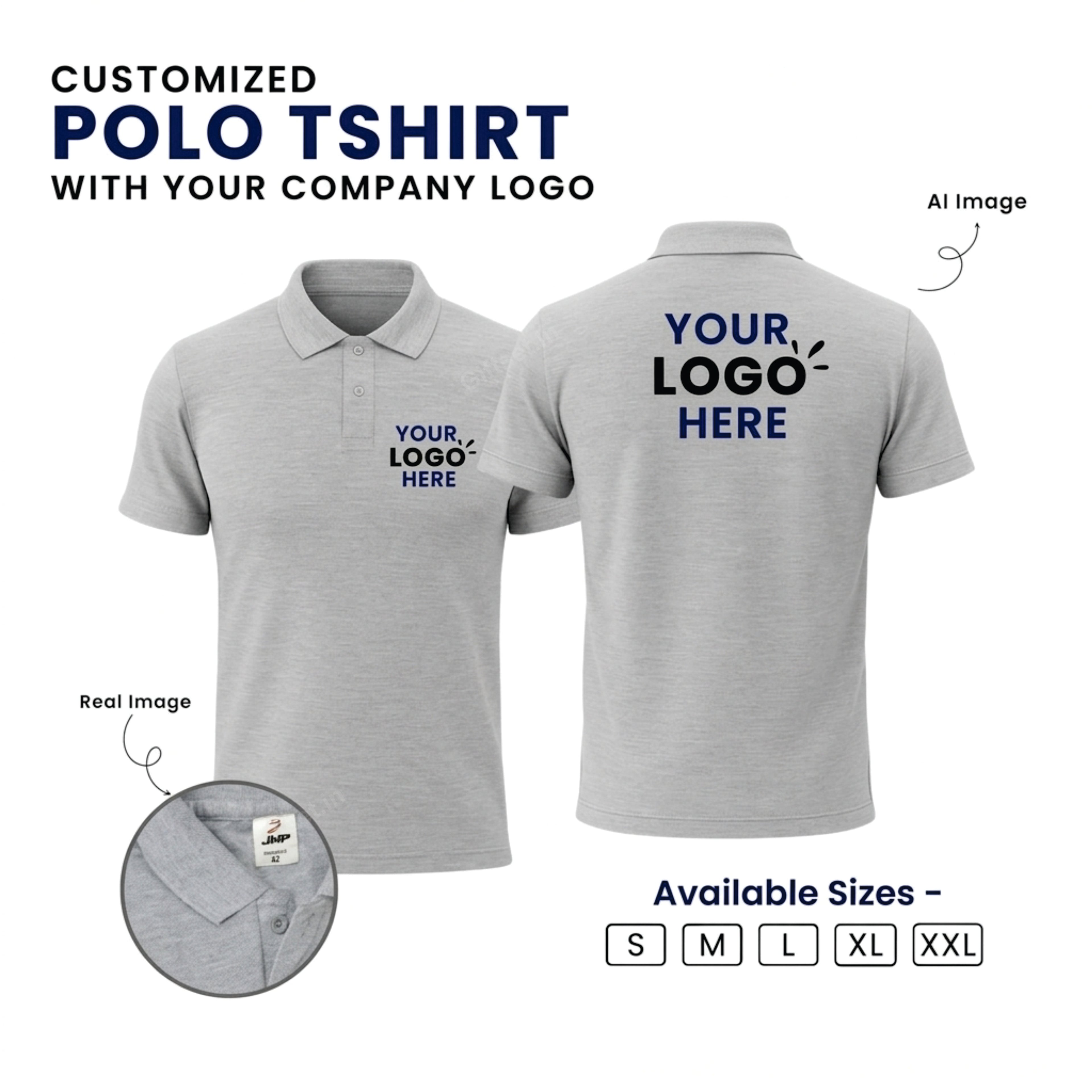 Personalized Polo T-Shirt With Your Company Logo | Order Logo Printed Tees | Giftset.in