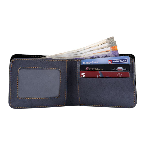 Customized Light Grey Men's Wallet with Free Charm
