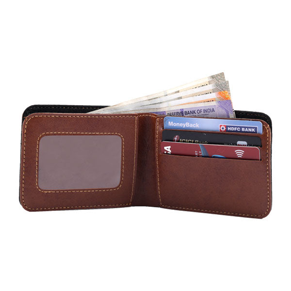 Customized Light Brown Men's Wallet with Free Charm
