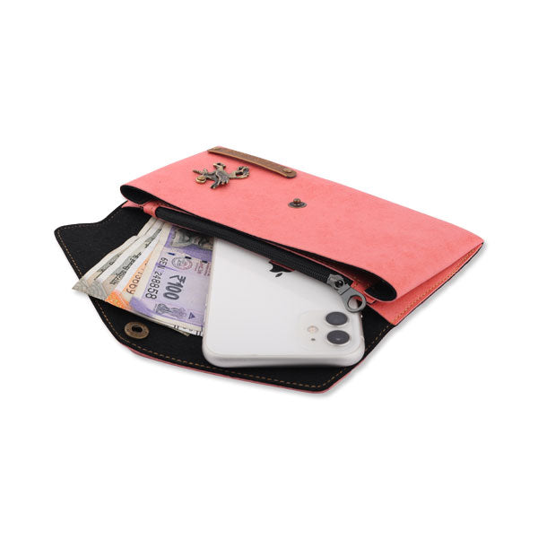 Customized Baby Pink Women's wallet with charms and Name tag