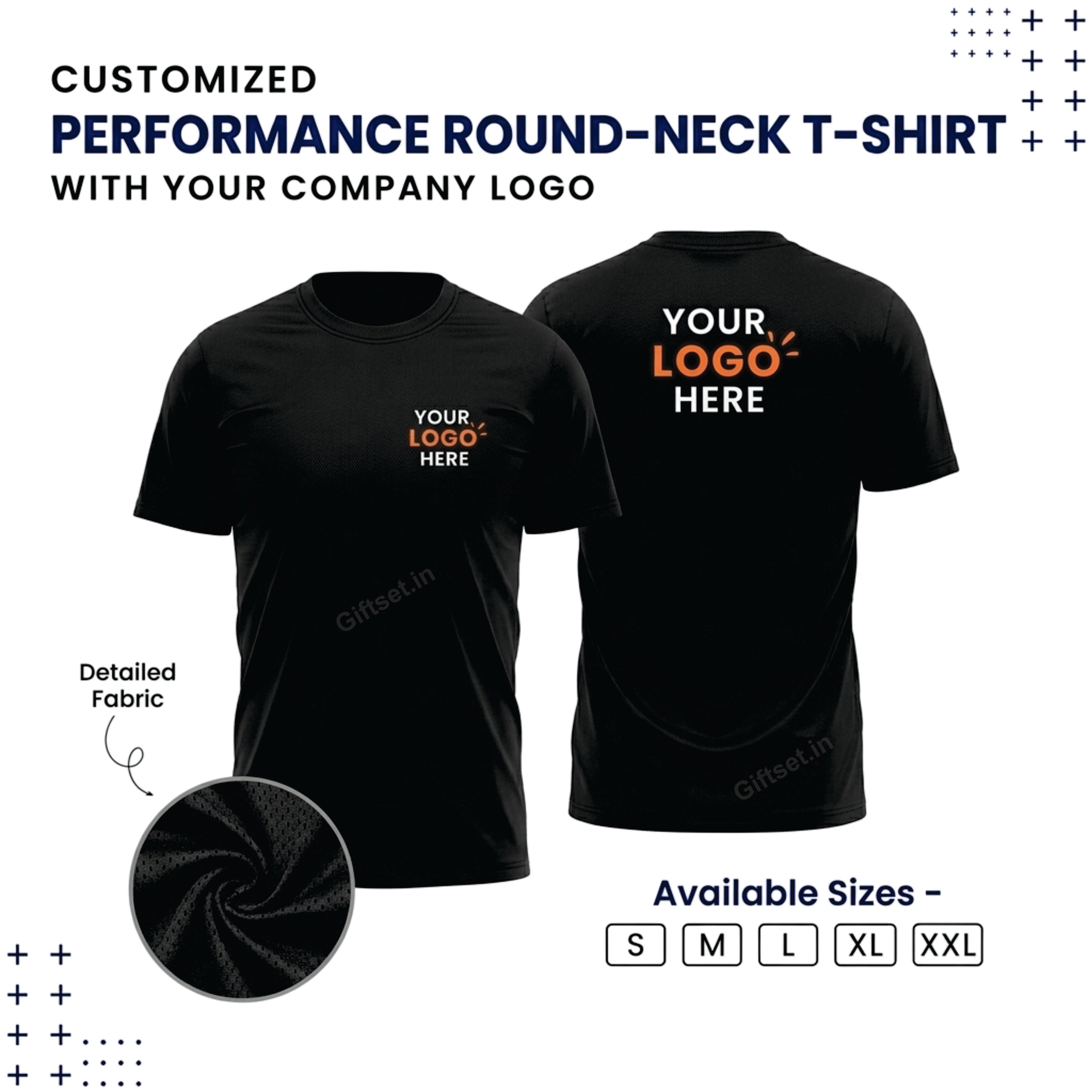 Personalized Regular T-Shirt With Your Company Logo | Order Logo Printed Tees | Giftset.in