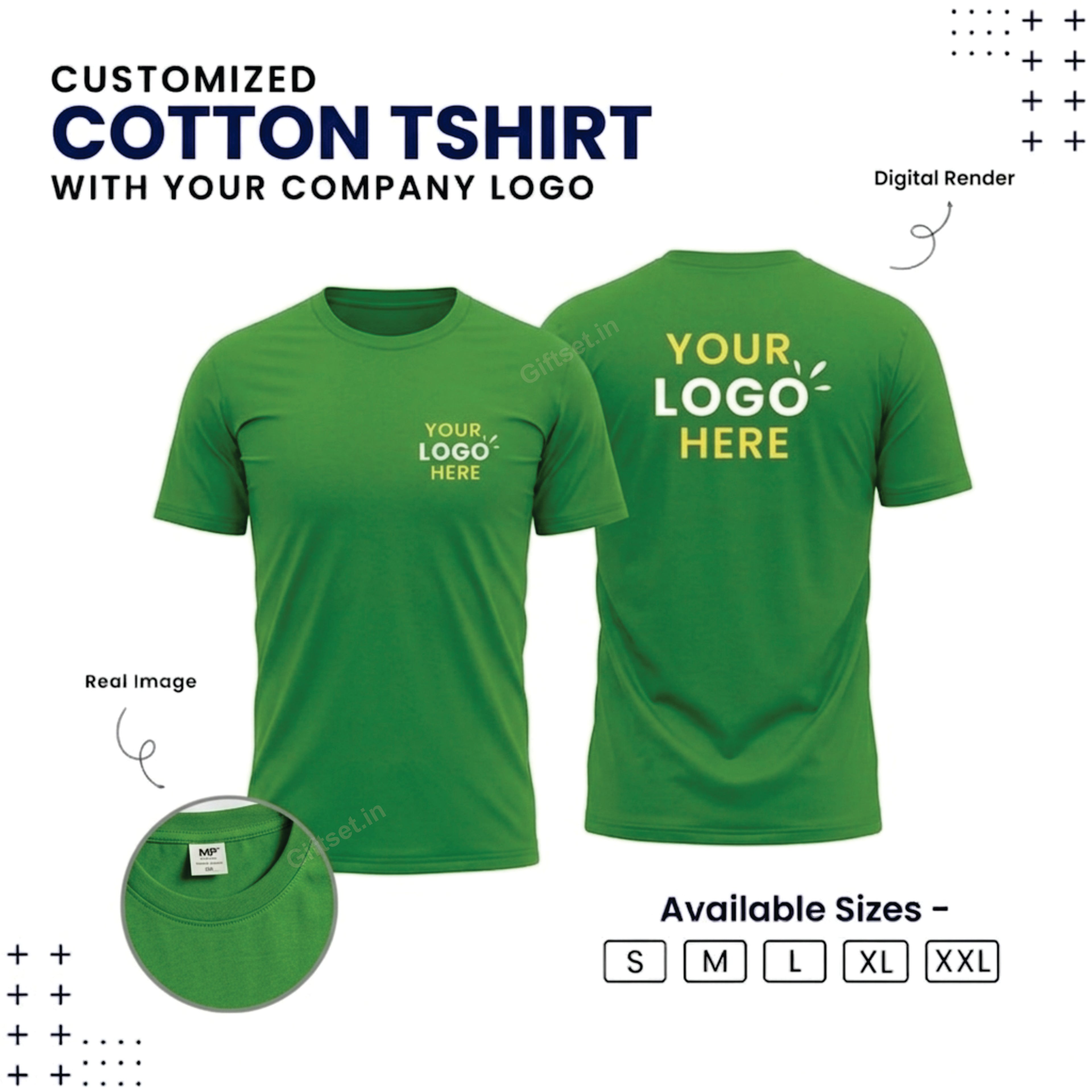 Personalized Regular T-Shirt With Your Company Logo | Order Logo Printed Tees | Giftset.in