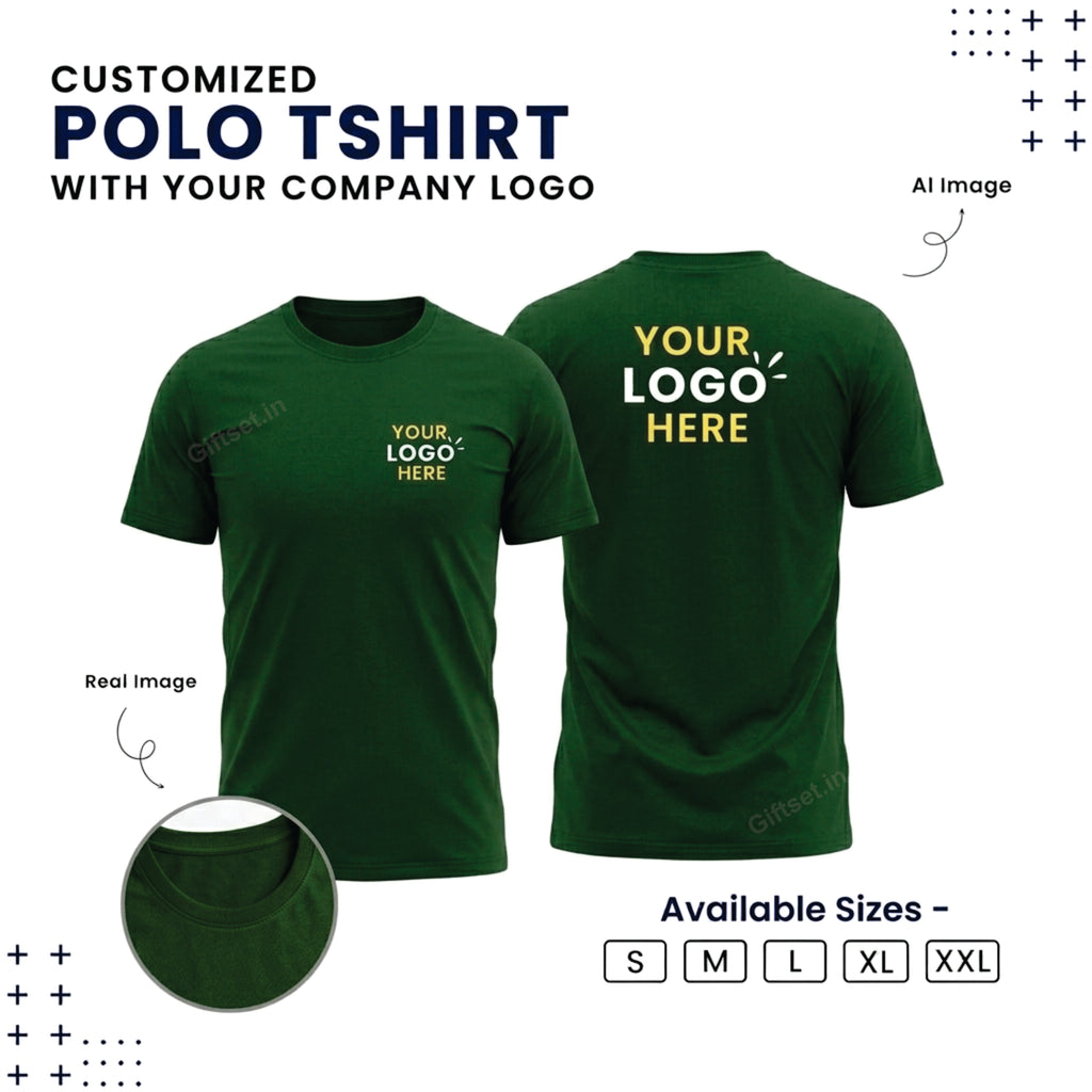 Personalized Regular T-Shirt With Your Company Logo | Order Logo Printed Tees | Giftset.in