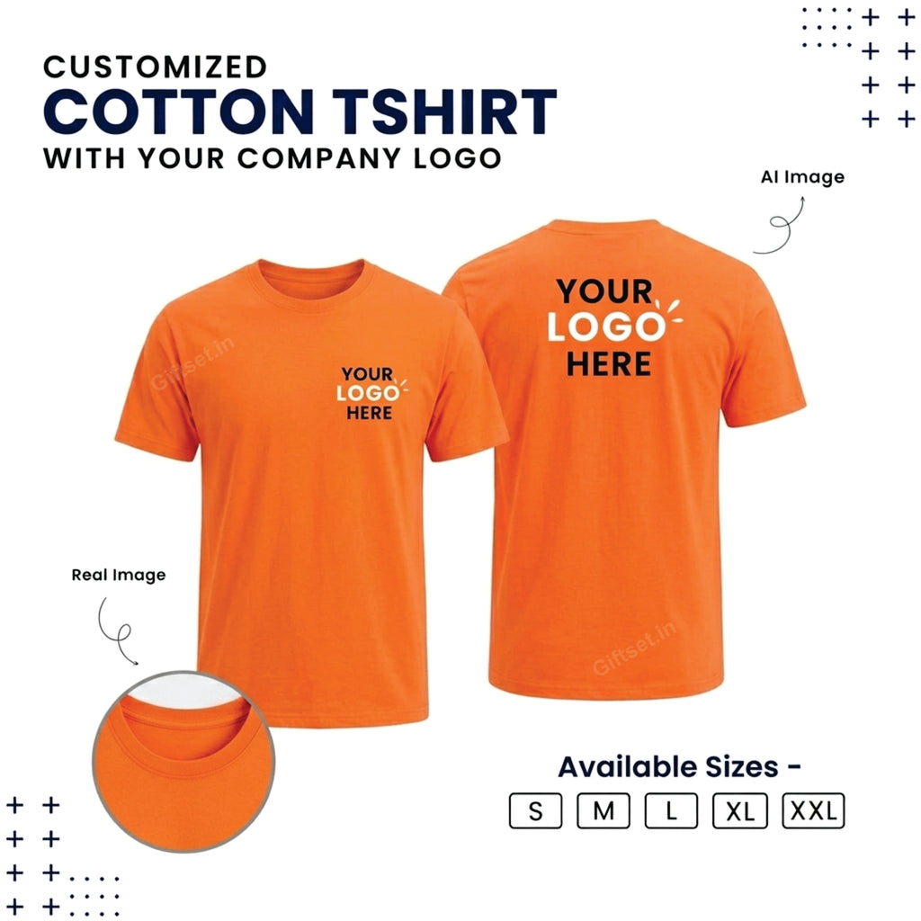Personalized Regular T-Shirt With Your Company Logo | Order Logo Printed Tees | Giftset.in
