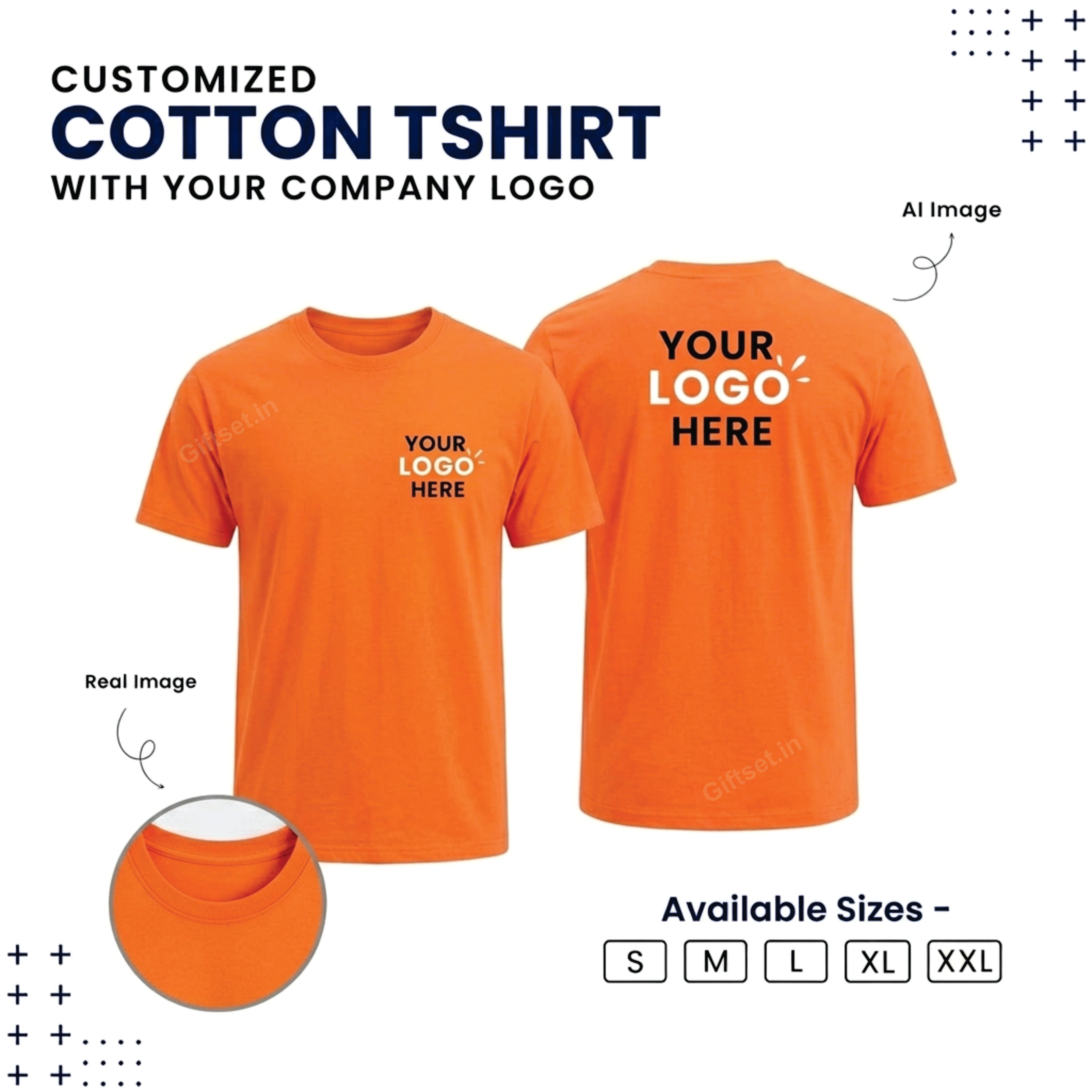 Personalized Regular T-Shirt With Your Company Logo | Order Logo Printed Tees | Giftset.in