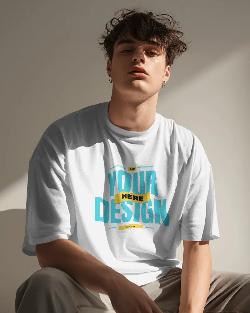 Customized Oversize T-Shirt for Men's- White