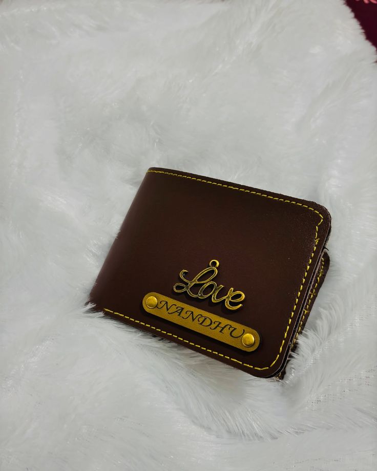 Personalized Men's Wallet - Dark Brown