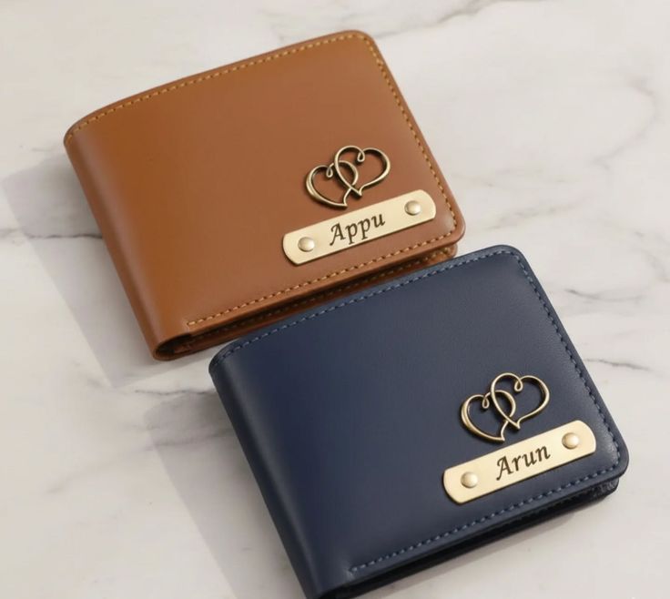 Personalized Men's Wallet - Dark Blue