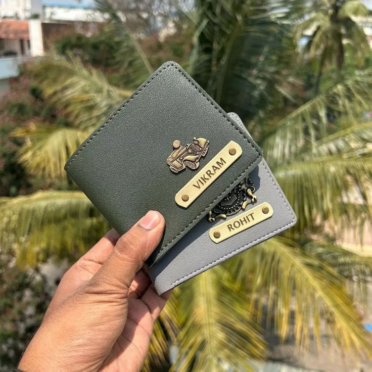 Personalized Men's Wallet - Dark Blue