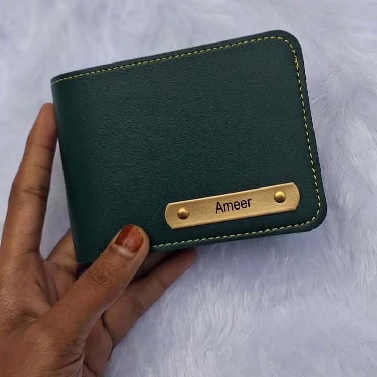 Personalized Men's Wallet - Green