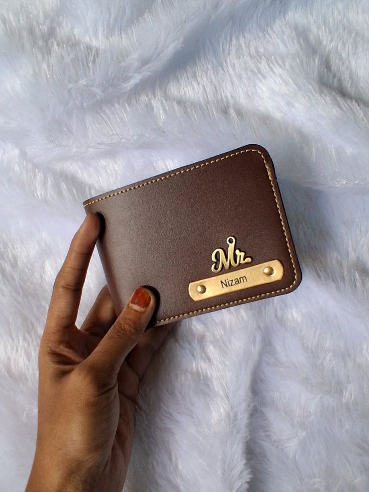 Personalized Men's Wallet - Dark Brown
