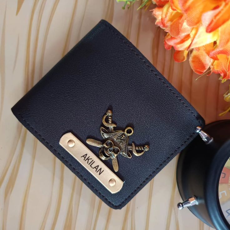 Personalized Men's Wallet - Dark Blue