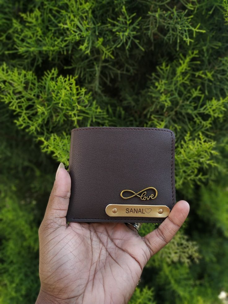 Personalized Men's Wallet - Dark Brown