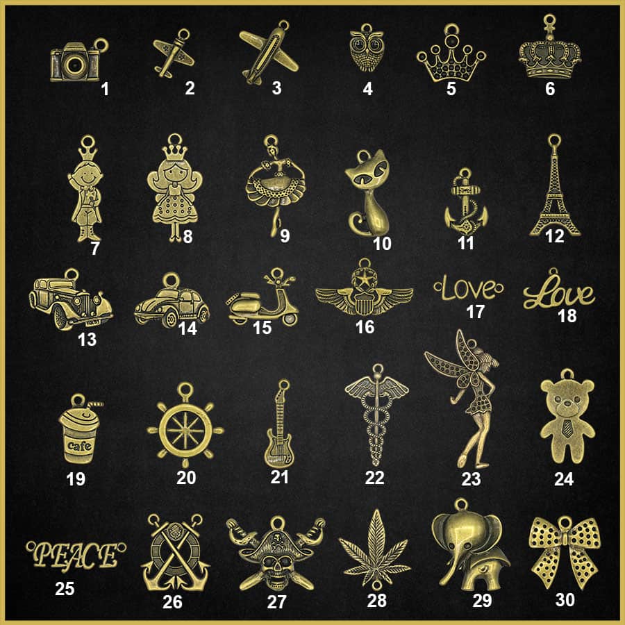 Customized Blue Women's wallet with charms and Name tag