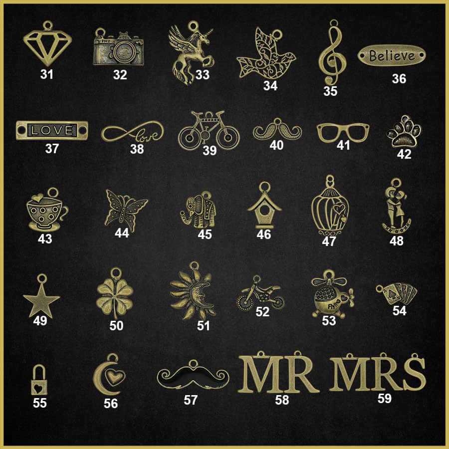 Customized Blue Women's wallet with charms and Name tag