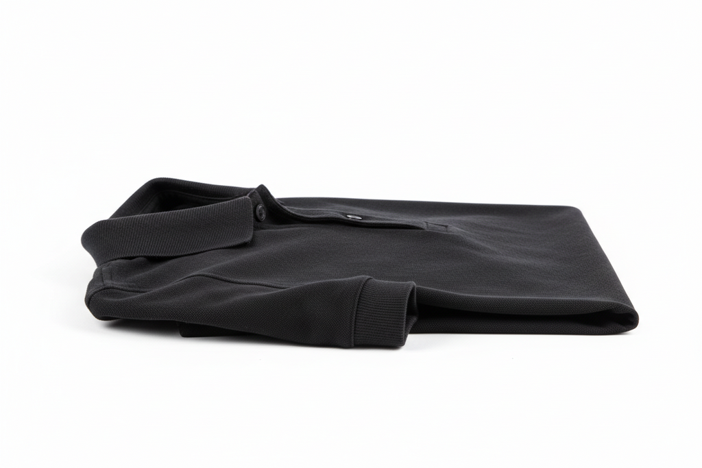 Black leather jacket on a white background